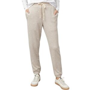 Rails Kingston Joggers Medium Heather Brown Embroidered Stars Soft Lounge Pants